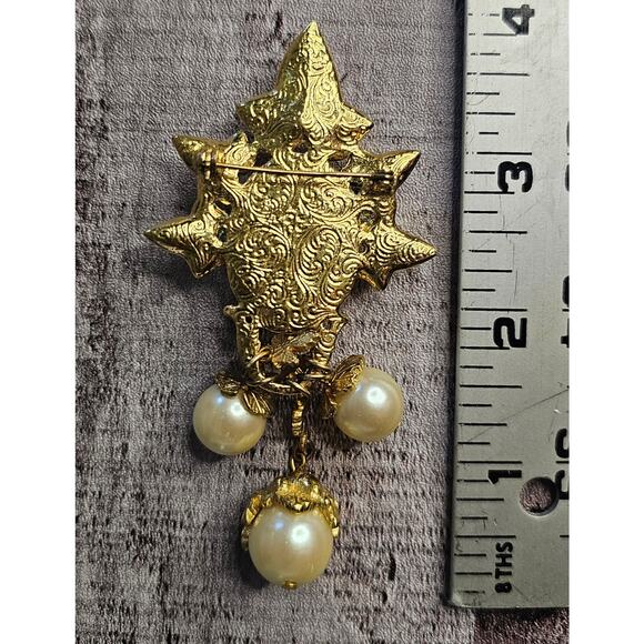 5 Piece PEARL JEWELRY Bundle Lot Vintage Necklace Brooch Bracelet Costume GIFT - Picture 8 of 10